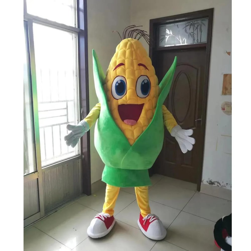 NineFit Basics Halloween lovely corn Mascot Costume customize Cartoon food Plush Anime theme character Adult Size Christmas, Large, As Show