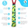 Get A Grip - Custom Tennis Racket Grip Tape - Anti-Slip/Quick-Drying Tennis Overgrips - Precut Badminton Racket Grip with Finishing Tape (The Flow, 1 Grip) view 2