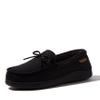 Dearfoams Men's Pierce Microsuede Moc with Tie, Black, 11-12 view 1