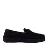 Dearfoams Men's Pierce Microsuede Moc with Tie, Black, 11-12 view 3