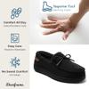 Dearfoams Men's Pierce Microsuede Moc with Tie, Black, 11-12 view 4