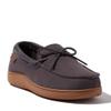 Dearfoams Men's Pierce Microsuede Moc with Tie, Pavement, 11-12 view 2