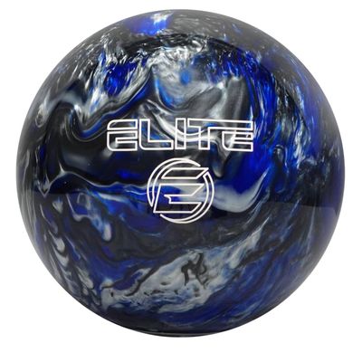 ELITE Star Polyester Bowling Ball - Customizable with Basic Drilling & Engraving Options - Great for Spare Shooting, League, Straight Bowlers - Beginner Entry Level (Blue/Black/Silver Pearl, 13 lbs)
