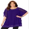 Catherines Women's Plus Size Embellished Poncho - 0X/1X, Deep Grape view 1