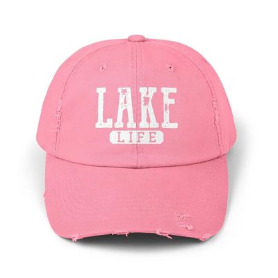 NineFit Basics Lake Life Baseball Hat in Pink - Matching Summer Hats - Bachelorette, Olive Green