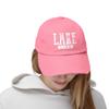 NineFit Basics Lake Life Baseball Hat in Pink - Matching Summer Hats - Bachelorette, Olive Green view 3