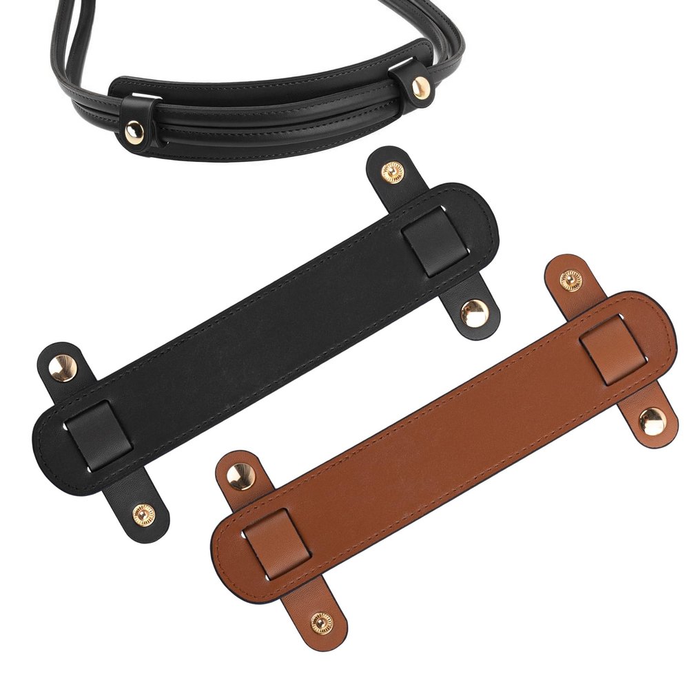 Framendino, 2 Pack Replacement Shoulder Strap Pad Adjustable Detachable Leather Cover for Cross Body Bag
