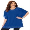 Catherines Women's Plus Size Embellished Poncho - 0X/1X, Dark Sapphire view 1