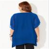 Catherines Women's Plus Size Embellished Poncho - 0X/1X, Dark Sapphire view 2