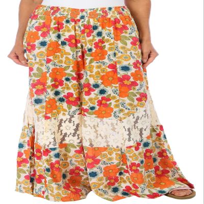 Angie Women's Wide Leg Pants with Self Tie at Waist