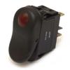 On/Off Boat Rocker Switch | Blank 3 Spade 14 Volt Red Illuminated view 1