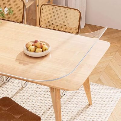 Wipeable PVC Waterproof Table Protector 0.06 Inches,Transparent Non Slip Writing Mat,Waterproof Laptop Pad,Easy Clean,for Home,Office,Children's Painting Table,31''x47'',62''x78'',70''x70''(Size:27''