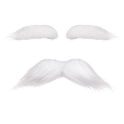 Honcloud Cosplay Mustache and Eyebrow Set (White)