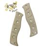 Echeson 1 Pair Custom Micarta Handle with 5 Sets Screws Fits for Fixed Adamas 375, Scales Handle Patch DIY Replacement(Color:Light Brown) view 1
