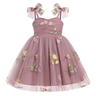 ABEWIP Toddler Baby Girls Tutu Dress Summer Sleeveless Princess Birthday Dresses Sequin Ruffle Tulle Sundress Brown 12-18M