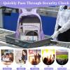 Dafelile Clear Backpack for Girls Heavy Duty TPU Transparent Bookbag Large Capacity Purple School Backpacks for Concert Work Sport Travel view 3