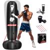 Punching Bag for Adults, 71" Boxing Bag with Stand and Fixed Rope,Free Standing Freestanding Punch Bag with Gloves and Pump, Inflatable Heavy Boxing Bag Set for Adults Teens Men Youth at Home Outdoor view 1