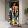 EDOLYNSA Turkish Caftan Loungewear for Women Plus Size Ethnic Print Kaftan Robe Maternity Dress Long moomoo House Dress view 2