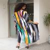 EDOLYNSA Turkish Caftan Loungewear for Women Plus Size Ethnic Print Kaftan Robe Maternity Dress Long moomoo House Dress view 3