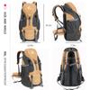 Bseash 50L Hiking Backpack, Water Resistant Lightweight Outdoor Sport Daypack Travel Bag for Camping Climbing Skiing Cycling (Gold - With Shoe Compartment) view 2