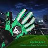 Soccer Goalkeeper Gloves Extreme Strong Control and Grip with Finger Protection High Performance Pro-Level Goalie Glove Anti-Slip Latex Palm Breathable comfortable for Kids Youth Adult (Green, 10) view 3