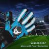 Soccer Goalkeeper Gloves Extreme Strong Control and Grip with Finger Protection High Performance Pro-Level Goalie Glove Anti-Slip Latex Palm Breathable comfortable for Kids Youth Adult (Blue, 6) view 4