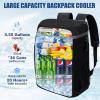 Backpack Cooler Insulated Leak Proof for Men Women 36 Cans Soft Cooler Backpack Insulated Waterproof Large Capacity Coolers Bag Portable for Lunch Camping Travel Picnic Hiking Black view 2