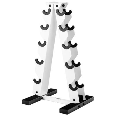 YES4ALL Dumbbell Rack Stand Only, 5 Tier A Frame Weight Rack for 5-25 LB Dumbbells