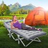 CAMPELLE Folding Camping Cot,Double Layer Oxford Portable Travel Camp Cots,Portable Sleeping Bed Cots for Camp Office Use Outdoor Cot Bed for Traveling view 2