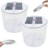 Inflatable Solar Lantern, 2PCS Waterproof Solar Camping Lantern with White LEDs, Portable Foldable Solar Lamp with Handle for Camping, Hiking, Travel, Backpacking, Emergency, Outdoor Camping Light view 1