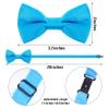 Bskifnn Kids Suspenders Bow Tie Sets Classic Solid Color Toddler Suspenders for Kids Wedding Party (Light Blue) view 2