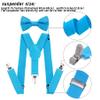 Bskifnn Kids Suspenders Bow Tie Sets Classic Solid Color Toddler Suspenders for Kids Wedding Party (Light Blue) view 3