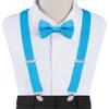 Bskifnn Kids Suspenders Bow Tie Sets Classic Solid Color Toddler Suspenders for Kids Wedding Party (Light Blue) view 4