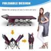 CAMPELLE Folding Camping Cot,Double Layer Oxford Portable Travel Camp Cots,Portable Sleeping Bed Cots for Camp Office Use Outdoor Cot Bed for Traveling view 3