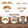 Honcloud Cosplay Mustache and Eyebrow Set for Adult Halloween Costume Accessories(Ginger) view 3