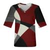 Summer Tops for Women 2024 Womens Cotton V Neck T Shirts White Blouses for Women Dressy Trendy Shirts for Women Elbow Sleeve Tops Women V Neck T Shirt Purple Blouses for Women Womens Elbow view 4