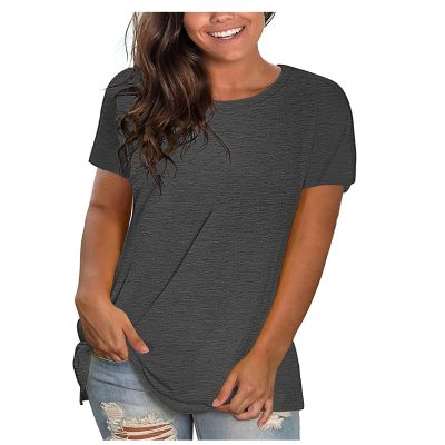 Womens T Shirts T-Shirt for Women Women's Casual Short Sleeve Tops Tops for Women Short Sleeve Fitted Women Tops Dressy Casual Womens Trendy Clothes, Small