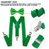 Bskifnn Kids Suspenders Bow Tie Sets Classic Solid Color Toddler Suspenders for Kids Wedding Party (Solid, Green, kids) view 3