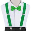 Bskifnn Kids Suspenders Bow Tie Sets Classic Solid Color Toddler Suspenders for Kids Wedding Party (Solid, Green, kids) view 4