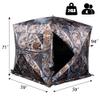 THUNDERBAY Gobbler Lodge 5-Side See Through Hunting Blind, 4 Person Pop-up 288 Degree See Through Ground Blinds Tent for Deer Hunting view 2