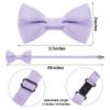 Bskifnn Kids Suspenders Bow Tie Sets Classic Solid Color Toddler Suspenders for Kids Wedding Party (Solid, Purple, kids) view 2