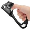 Sunicon Mountaineering Climbing Hand Ascender,Aviation Light Alloy Mountaineering Rock Rappelling Gear Equipment for 8~13mm / 0.3~0.5in Rope (Right Hand Black) view 4