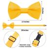 Bskifnn Kids Suspenders Bow Tie Sets Classic Solid Color Toddler Suspenders for Kids Wedding Party (Solid, Yellow, kids) view 2