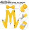 Bskifnn Kids Suspenders Bow Tie Sets Classic Solid Color Toddler Suspenders for Kids Wedding Party (Solid, Yellow, kids) view 3