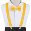 Bskifnn Kids Suspenders Bow Tie Sets Classic Solid Color Toddler Suspenders for Kids Wedding Party (Solid, Yellow, kids) view 4