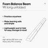 ZENY 9ft Folding Gymnastics Balance Beam Low Floor Balance Beam Bar with Anti-Slip Base Extra Firm Foam Walking Beams Home Balance Training Gymnastics Equipment (Blue-Green) view 2