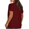 NineFit Basics T Shirts for Women Trendy Cotton Shirts for Women Loose Fit Womens Solid Basic Top Super Soft Tshirt Women Square Neck Tops Basic Short Sleeve Office Tops Today 2024, X-Large view 3