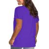 NineFit Basics Womens Tops Dressy Casual Short Sleeve Crew Neck Top Summer Solid Color Tops Flowy Loose Fitting Blouses Basic Blouse, Large view 2