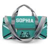 Personalized Multi-Function Travel Cheer Teal Black Duffel Handbag Large Capacity Women Men Gym Yoga Ballet with Name view 1