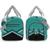 Personalized Multi-Function Travel Cheer Teal Black Duffel Handbag Large Capacity Women Men Gym Yoga Ballet with Name view 3